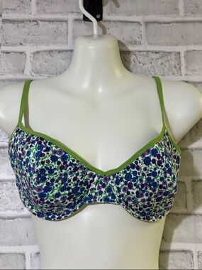 4/$20 G:21 Green Trim Floral Underwire Bra - Women Intimates 38C